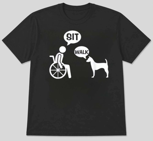 Funny wheelchair dog sit - wheelchair,